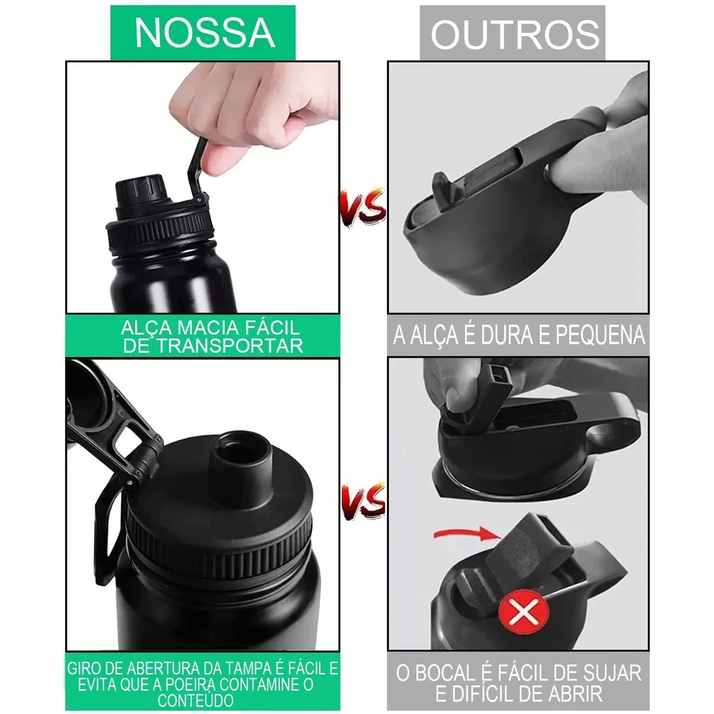 Garrafa Térmica de Aço Inoxidável Isolante - Modus - PescaAqui