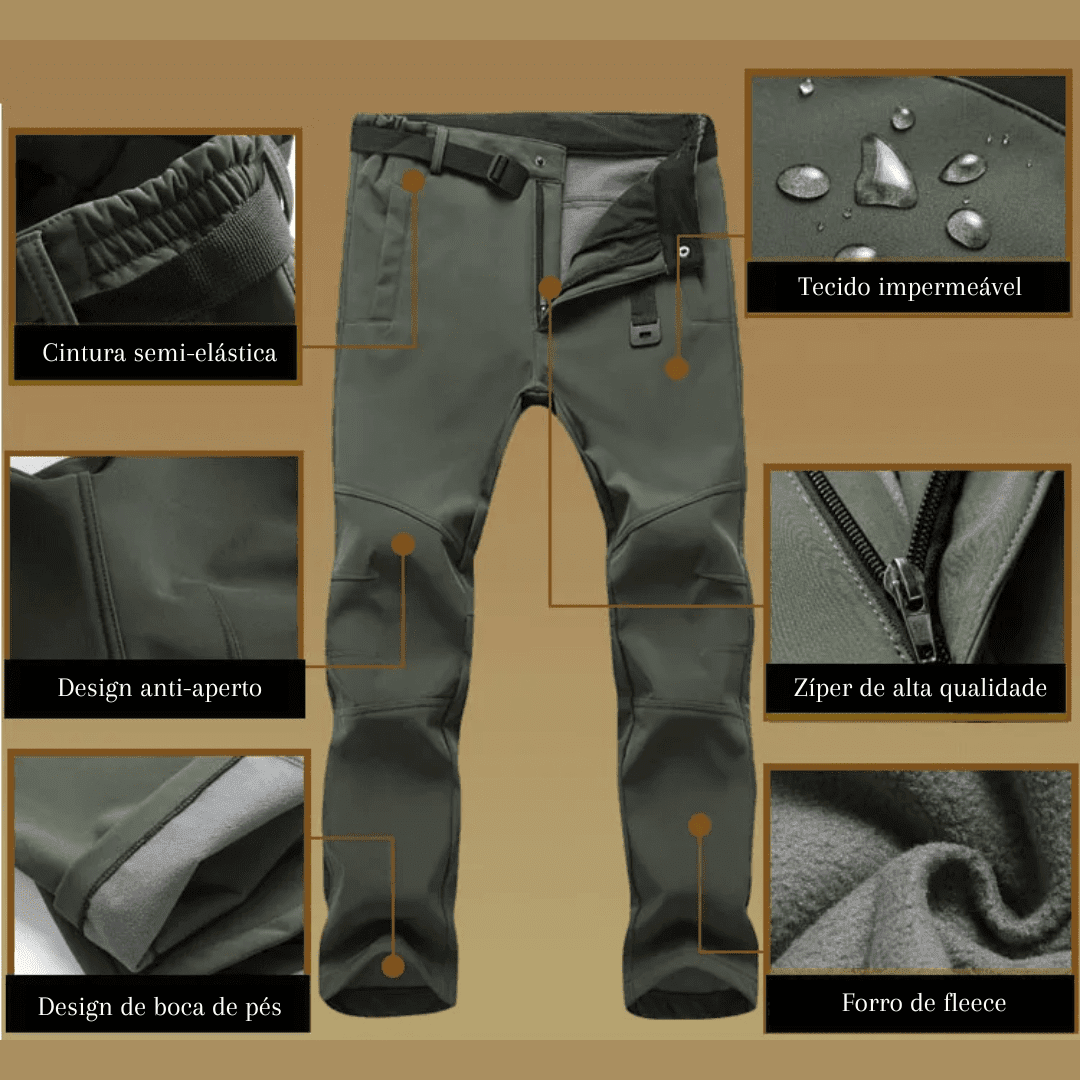 Calça Térmica Impermeável Sweat-Absorbent - PescaAqui