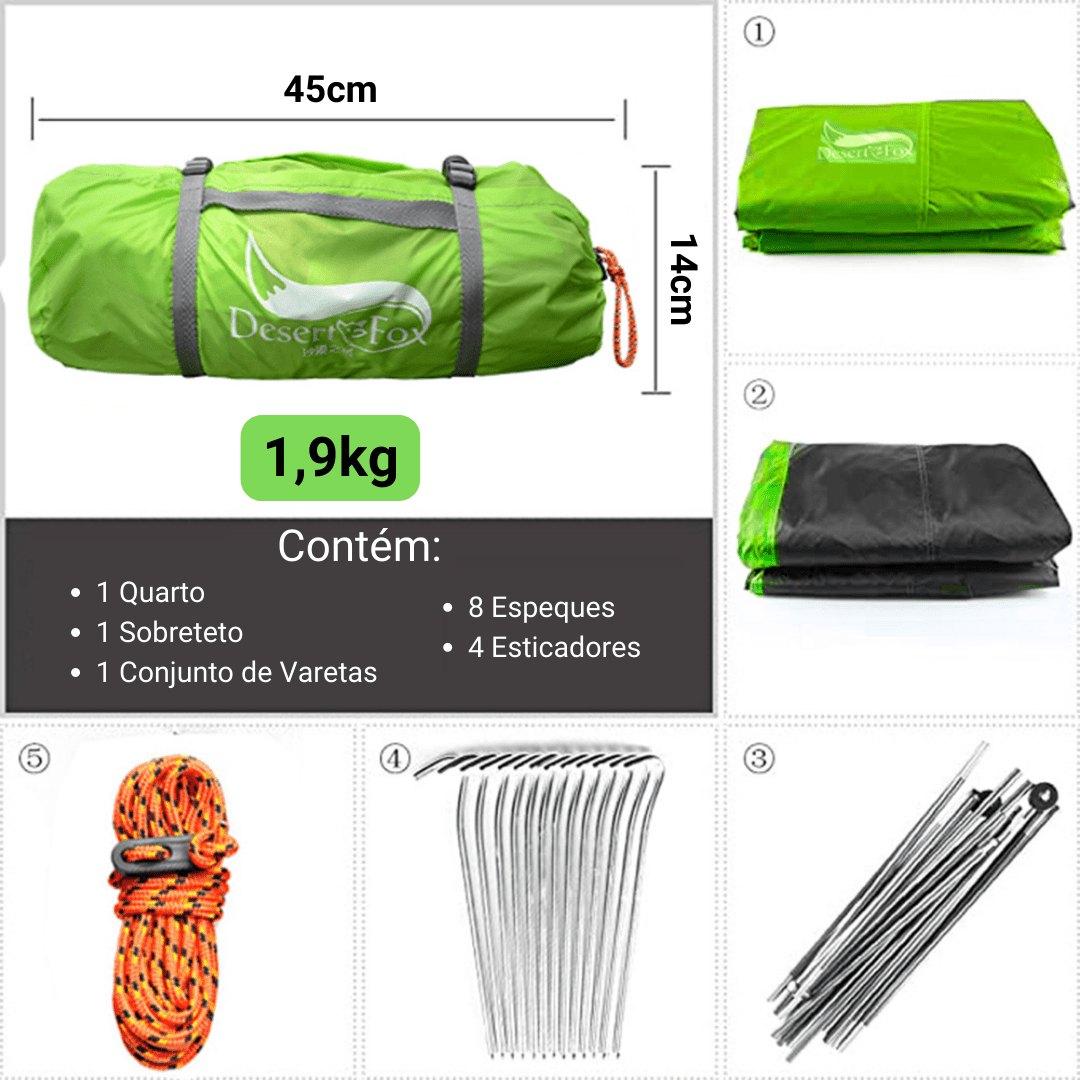 Barraca Camping Impermeável Ultraleve - Desert - PescaAqui