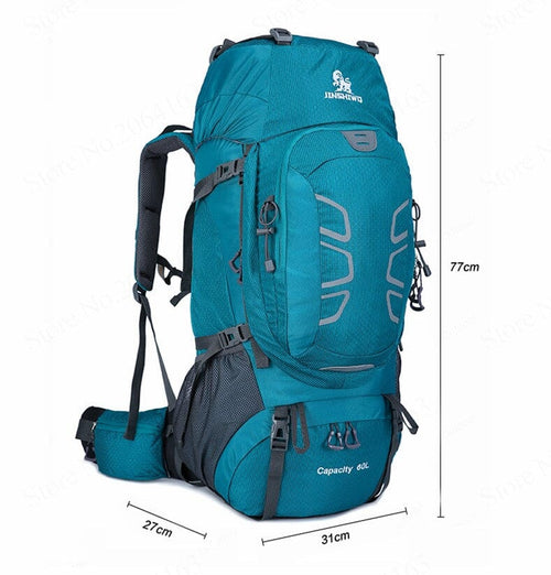 Mochila de Camping Impermeável 60L - Jinshiwq - PescaAqui
