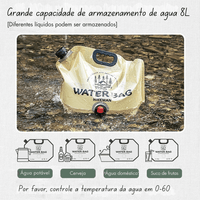 Mini Bolsa de Água Portátil para Camping 8L - Hike Man - PescaAqui
