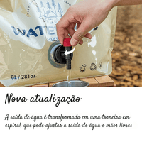 Mini Bolsa de Água Portátil para Camping 8L - Hike Man - PescaAqui