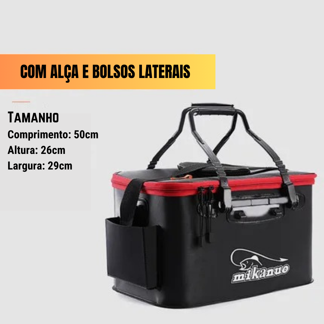 Balde Portátil para Pescados e Iscas - Mikanuo - PescaAqui