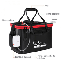 Balde Portátil para Pescados e Iscas - Mikanuo - PescaAqui