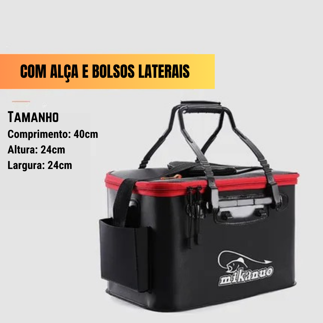 Balde Portátil para Pescados e Iscas - Mikanuo - PescaAqui