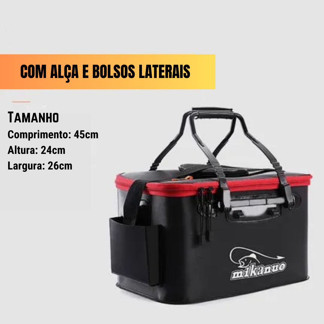 Balde Portátil para Pescados e Iscas - Mikanuo - PescaAqui