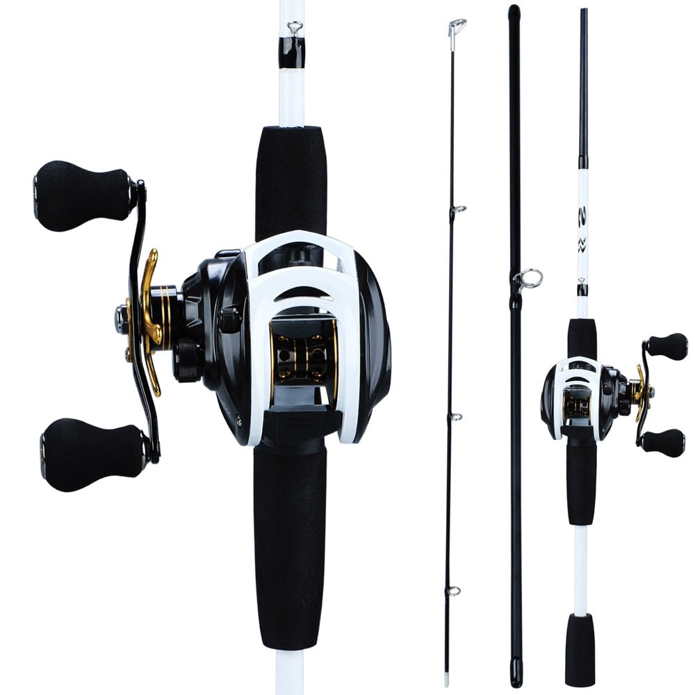 Kit de Pesca Carretilha Premium 10 Rolamentos + Vara - Sougayilang - PescaAqui