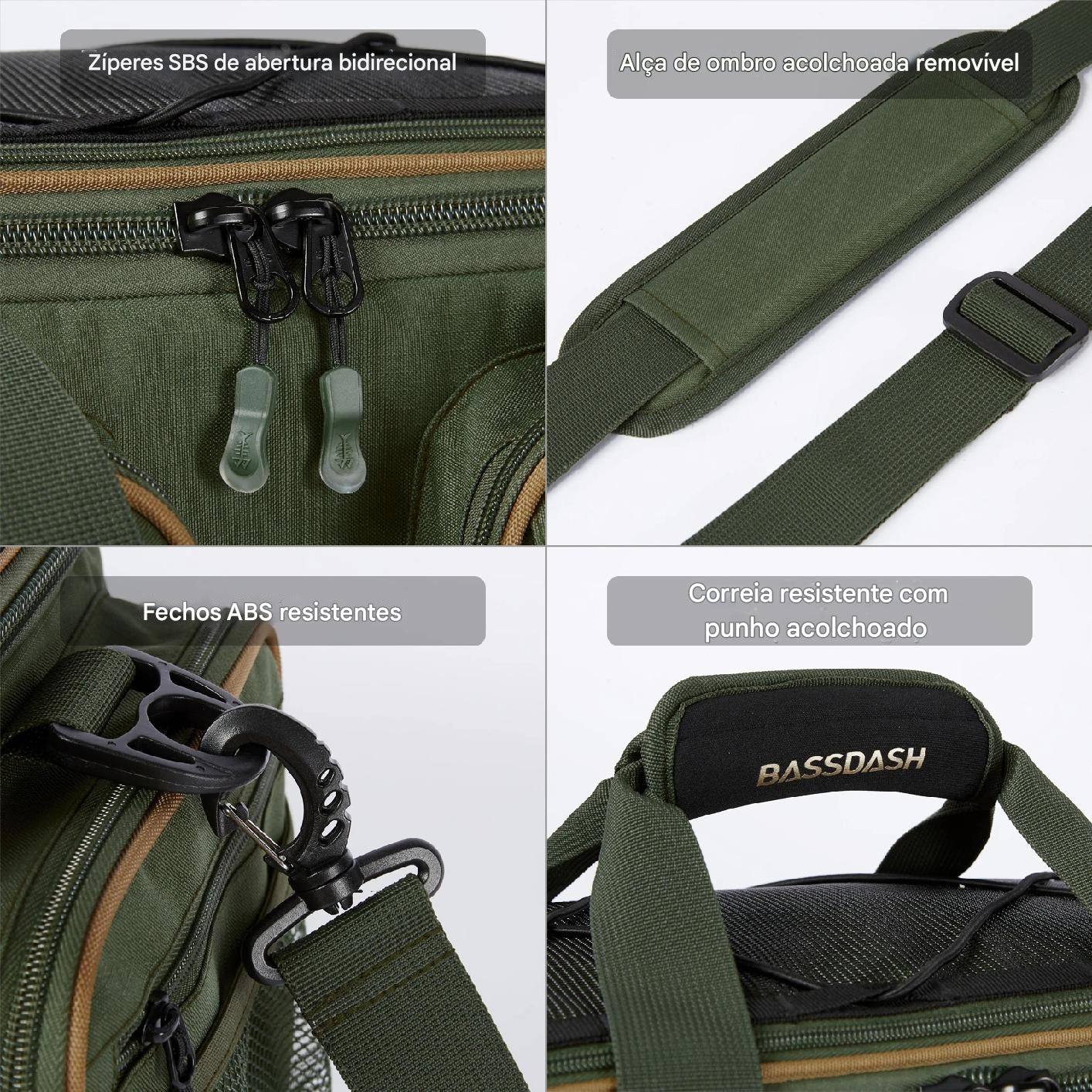 Bolsa de Ombro para Pesca BASSDASH - Resistente à Água - PescaAqui