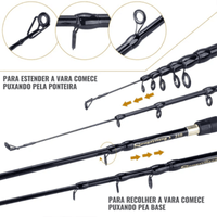 Vara de Pesca Cast Telescópica (Carretilha) - Sougayilang - PescaAqui