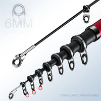 Vara de Pesca Telescópica de Carbono para Molinete | Ultra-Leve, Ultra-Rígida - PescaAqui