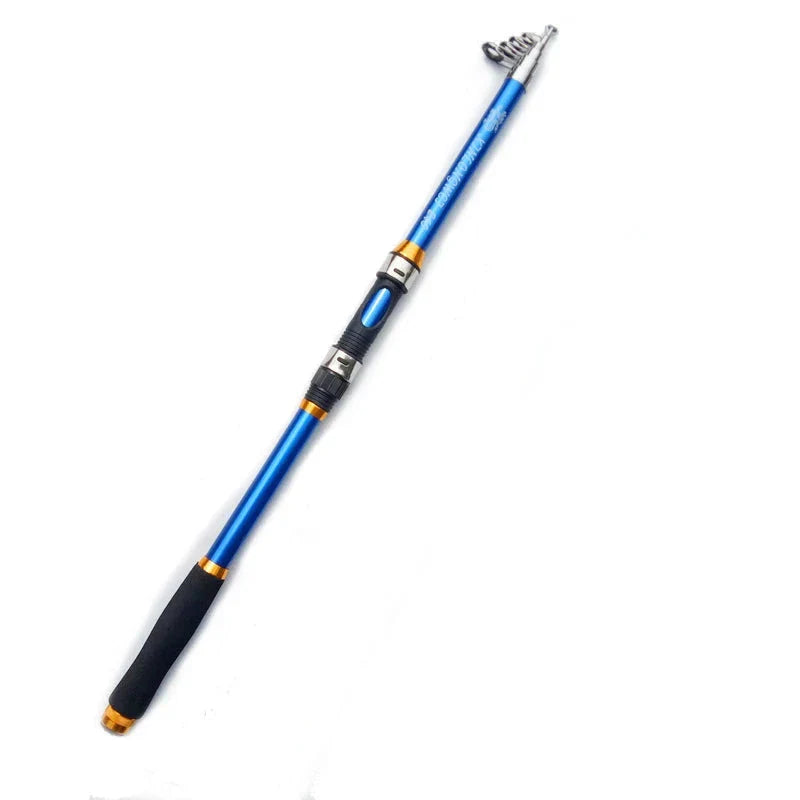 Vara de Pesca Telescópica Profissional para Molinete - 2,1m a 3,6m - PescaAqui
