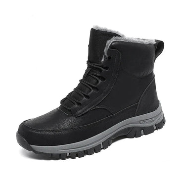 Bota de Couro de Inverno Neve Impermeável Outdoor - PescaAqui